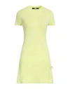 Karl Lagerfeld Woman Mini Dress Lime Green Size L Cotton, Elastane In Green