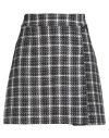 Karl Lagerfeld Woman Mini Skirt Black Size 8 Polyester, Acrylic, Viscose, Elastane