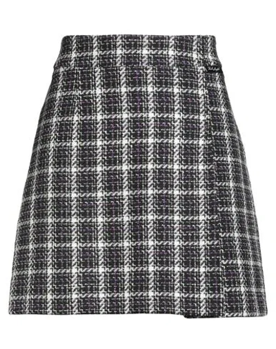 Karl Lagerfeld Woman Mini Skirt Black Size 8 Polyester, Acrylic, Viscose, Elastane