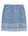 Karl Lagerfeld Woman Mini Skirt Blue Size 8 Polyester, Cotton, Polyamide, Acrylic In Blue