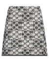 KARL LAGERFELD KARL LAGERFELD WOMAN MINI SKIRT OFF WHITE SIZE 4 ACRYLIC, POLYESTER, WOOL, COTTON