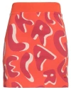 Karl Lagerfeld Woman Mini Skirt Orange Size L Cotton, Elastane In Orange