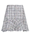 Karl Lagerfeld Woman Mini Skirt White Size 10 Cotton, Acrylic, Polyamide, Polyester, Viscose
