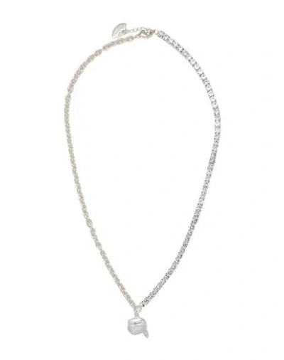 Karl Lagerfeld Woman Necklace Silver Size - Silver, Brass