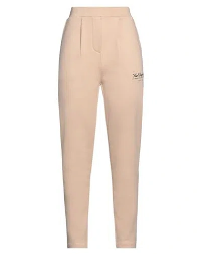 Karl Lagerfeld Woman Pants Beige Size S Organic Cotton, Polyester In Neutral