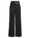 Karl Lagerfeld Woman Pants Black Size 12 Polyester, Wool, Elastane In Black