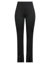 Karl Lagerfeld Woman Pants Black Size M Viscose, Metallic Fiber In Black
