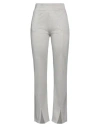 Karl Lagerfeld Woman Pants Light Grey Size S Viscose, Metallic Fiber In Gray