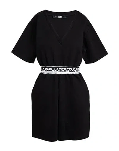 Karl Lagerfeld Woman Playsuit Black Size Xs Viscose, Polyurethane