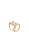 Karl Lagerfeld Woman Ring Platinum Size S Brass In Grey