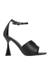 Karl Lagerfeld Woman Sandals Black Size 7 Synthetisches Material In Black