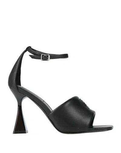 Karl Lagerfeld Woman Sandals Black Size 7 Synthetisches Material
