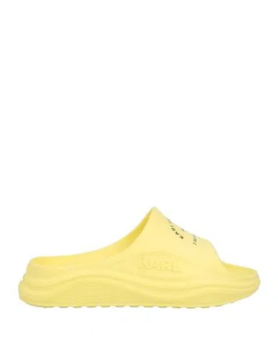 Karl Lagerfeld Woman Sandals Yellow Size 4 Rubber