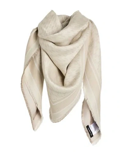 Karl Lagerfeld Woman Scarf Beige Size - Modal, Cotton, Silk In Sand