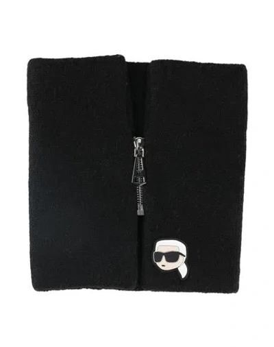 Karl Lagerfeld Woman Scarf Black Size - Acrylic, Nylon, Wool, Mohair Wool