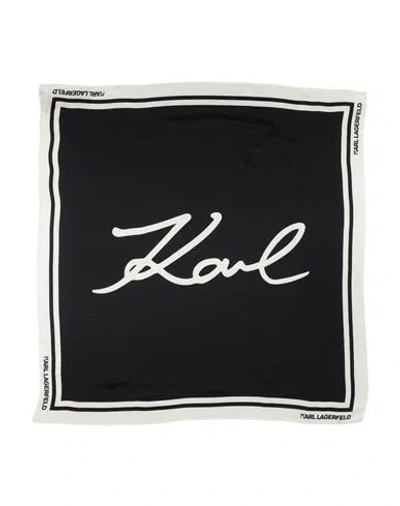 Karl Lagerfeld Woman Scarf Black Size - Silk