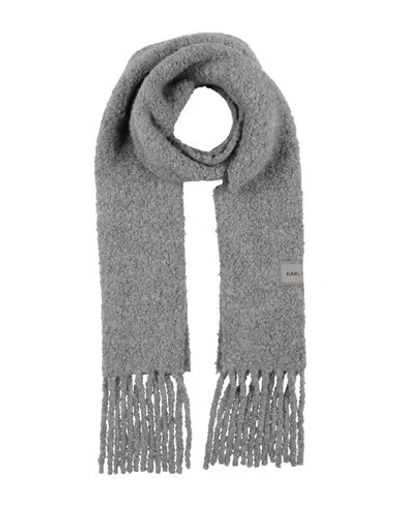 Karl Lagerfeld Woman Scarf Grey Size - Alpaca Wool, Polyamide