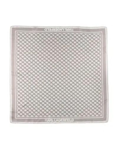 Karl Lagerfeld Woman Scarf Light Grey Size - Silk