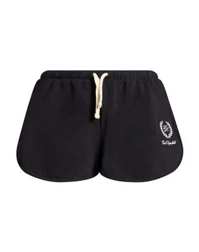 Karl Lagerfeld Woman Shorts & Bermuda Shorts Black Size S Organic Cotton, Elastane