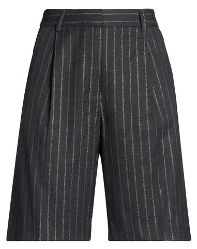 Karl Lagerfeld Woman Shorts & Bermuda Shorts Charcoal Size 8 Polyester, Viscose, Wool, Elastane In Gray