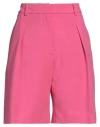 Karl Lagerfeld Woman Shorts & Bermuda Shorts Fuchsia Size 4 Polyester, Viscose, Elastane In Pink