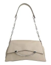 Karl Lagerfeld Woman Shoulder Bag Grey Size - Cow Leather In Grey