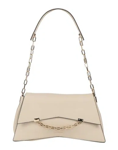 Karl Lagerfeld Woman Shoulder Bag Light Grey Size - Cow Leather