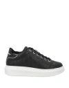 Karl Lagerfeld Woman Sneakers Black Size 4 Leather