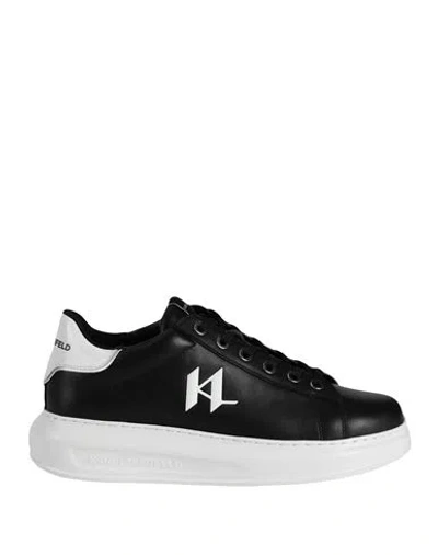 Karl Lagerfeld Woman Sneakers Black Size 7 Leather