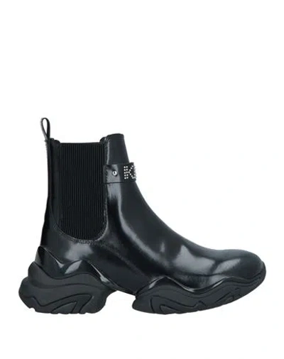 Karl Lagerfeld Woman Sneakers Black Size 7 Leather