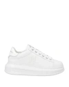Karl Lagerfeld Kapri Logo-embossed Leather Sneakers In White