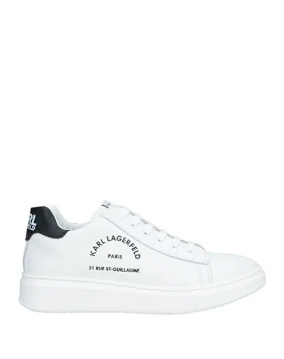 Karl Lagerfeld Woman Sneakers White Size 7 Leather