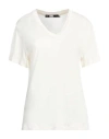 Karl Lagerfeld Woman Sweater Ivory Size M Viscose, Linen In White
