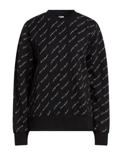Karl Lagerfeld Woman Sweatshirt Black Size L Cotton