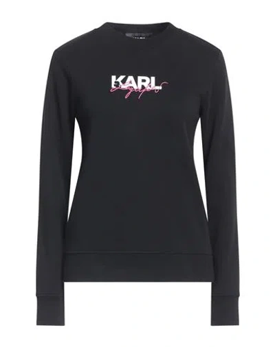 Karl Lagerfeld Woman Sweatshirt Black Size L Cotton