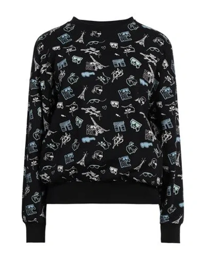 Karl Lagerfeld Woman Sweatshirt Black Size L Cotton