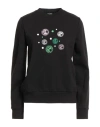 Karl Lagerfeld Woman Sweatshirt Black Size L Organic Cotton In Black