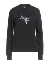 Karl Lagerfeld Woman Sweatshirt Black Size L Organic Cotton