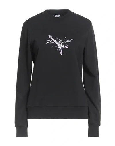 Karl Lagerfeld Woman Sweatshirt Black Size L Organic Cotton