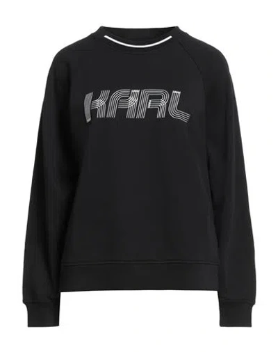 Karl Lagerfeld Woman Sweatshirt Black Size L Organic Cotton