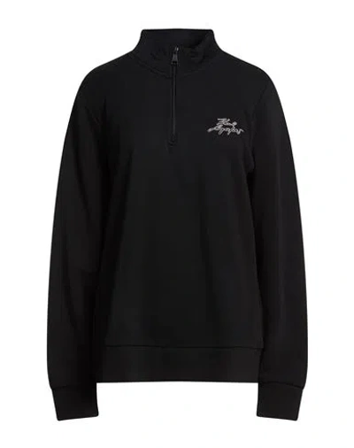 Karl Lagerfeld Woman Sweatshirt Black Size L Organic Cotton