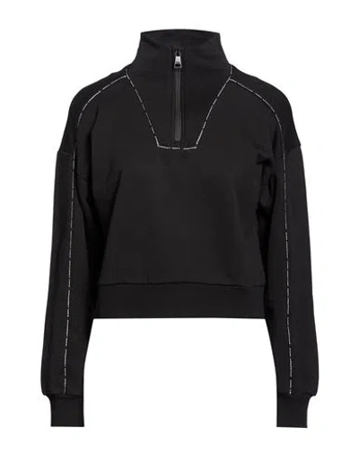 Karl Lagerfeld Woman Sweatshirt Black Size L Organic Cotton