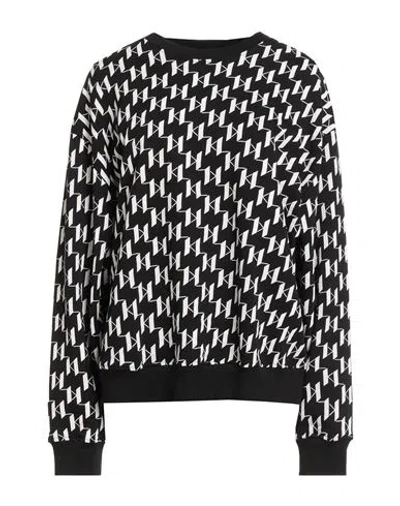Karl Lagerfeld Woman Sweatshirt Black Size L Organic Cotton, Polyester