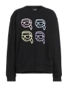 Karl Lagerfeld Ikonik 2.0 Outline Organic Cotton Sweatshirt In Black