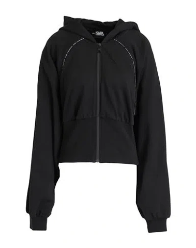 Karl Lagerfeld Woman Sweatshirt Black Size M Organic Cotton
