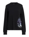 Karl Lagerfeld Woman Sweatshirt Black Size L Organic Cotton In Black