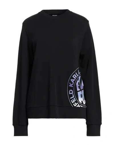 Karl Lagerfeld Woman Sweatshirt Black Size L Organic Cotton