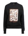 Karl Lagerfeld Woman Sweatshirt Black Size M Organic Cotton