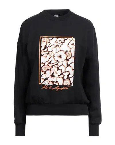 Karl Lagerfeld Woman Sweatshirt Black Size M Organic Cotton