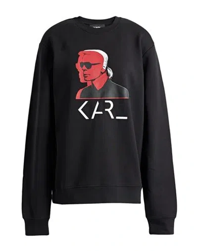 Karl Lagerfeld Woman Sweatshirt Black Size S Cotton
